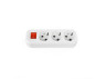Extension strip with grounding 3 sockets with button white TITANUM STANDARD