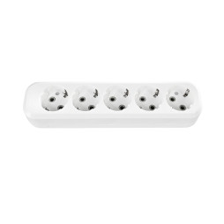 Extension strip with grounding 5 sockets white TITANUM STANDARD