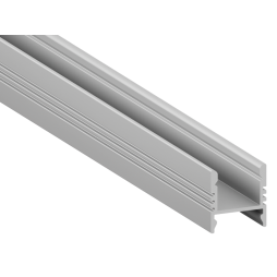 Aluminum profile for LED strip AL-122 LPS17 2 meters anodized surface mounted/suspended without diffuser LEDUA