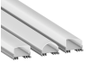 Aluminum profile for LED strip AL-126 LSS 2 meters anodized LEDUA