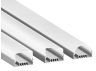 Aluminum profile for LED strip AL-129 LSO 2 meters anodized LEDUA