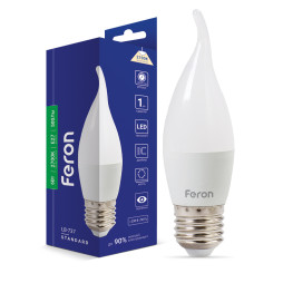 LED lamp Feron LB-737 6W E27 2700K candle in the wind