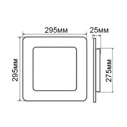 LED panel ABS Lemanso 24W 1800LM 4500K square / LM477