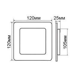 LED panel ABS Lemanso 6W 450LM 4500K square / LM472