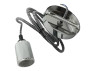 Metal pendant Lemanso 100*20mm + E27 silver 1.5m / LMA3218 for LED lamps