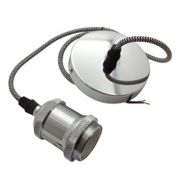 Metal pendant Lemanso 100*20mm + E27 silver 1.5m / LMA3221 for LED lamps