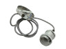 Metal pendant Lemanso 100*20mm + E27 silver 1.5m / LMA3221 for LED lamps