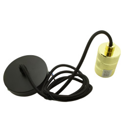 Metal pendant Lemanso 100*20mm + E27 French gold-black 1.5m / LMA3223 for LED lamps