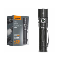 Portable LED flashlight VLF-A406 4000Lm 6500K Videx