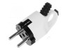 Euro plug angled with grounding with ear (black insert) LMA004 Lemanso