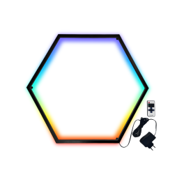 LED wall lamp "Hexagon" 220V, 6*330 black housing 30W SMART+power supply 36W LEDUA