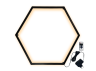 LED wall lamp "Hexagon" 220V, 6*330 black housing 30W warm white+power supply 36W LEDUA