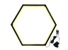 LED wall lamp "Hexagon" 220V, 6*330 black body 30W neutral white+power supply 36W LEDUA