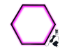 LED wall lamp "Hexagon" 220V, 6*330 black body 30W pink+power supply 36W LEDUA