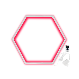 LED wall lamp "Hexagon" 220V, 6*330 white body 30W red+power supply 36W LEDUA