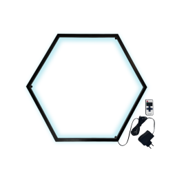 LED wall lamp "Hexagon" 220V, 6*330 black body 30W white+power supply 36W LEDUA