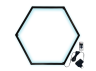 LED wall lamp "Hexagon" 220V, 6*330 black body 30W white+power supply 36W LEDUA