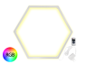 LED wall lamp "Hexagon" 220V, 6*330 white body 30W RGB+power supply 36W LEDUA