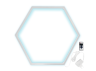 LED wall lamp "Hexagon" 220V, 6*330 white body 30W white+power supply 36W LEDUA
