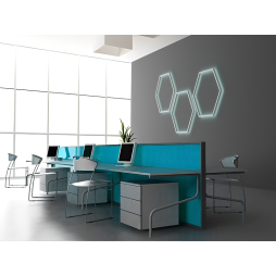 LED wall lamp "Hexagon" 220V, 6*330 white body 30W white+power supply 36W LEDUA