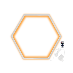 LED wall lamp "Hexagon" 220V, 6*330 white body 30W yellow+power supply 36W LEDUA