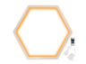 LED wall lamp "Hexagon" 220V, 6*330 white body 30W yellow+power supply 36W LEDUA