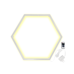 LED wall lamp "Hexagon" 220V, 6*330 white body 30W neutral white+power supply 36W LEDUA