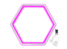 LED wall lamp "Hexagon" 220V, 6*330 white body 30W pink+power supply 36W LEDUA