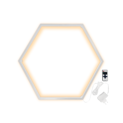 LED wall lamp "Hexagon" 220V, 6*330 white body 30W warm white+power supply 36W LEDUA