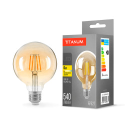 LED lamp G95F 6W E27 2200K 220-240V bronze Filament (TLFG9506272A) TITANUM