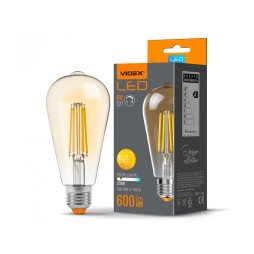 LED lamp ST64FAD 6W E27 2200K 198-242V Bronze Filament (VL-ST64FAD-06272) VIDEX