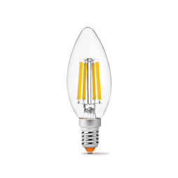 LED Bulb C37F 6W E14 4100K 198-242V Filament (VL-C37F-06144) VIDEX