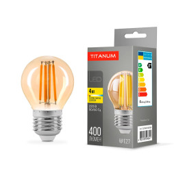 LED lamp G45F 4W E27 2200K 220V bronze Filament (TLFG4504272A) TITANUM