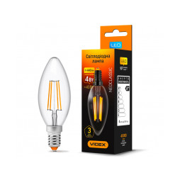 LED lamp C37F 4W E14 3000K 198-242V (VL-C37F-04143) VIDEX
