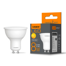 LED lamp MR16e 8W GU10 4100K 220V (VL-MR16e-08104) VIDEX