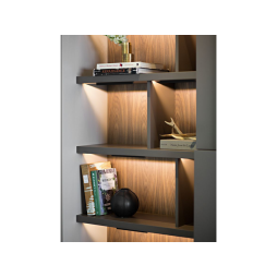 Furniture lamp "Melashka" U-shaped 180mm 2.16W 12V black body, green light LEDUA