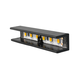 Furniture lamp "Melashka" U-shaped 60mm 0.72W 12V black body, yellow light LEDUA