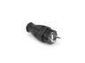 IP44 power plug with/with straight 16A black TITANUM STANDARD
