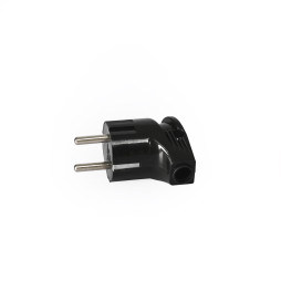 Mains plug 16A angled black TITANUM STANDARD