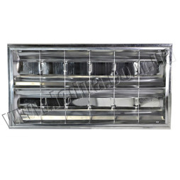 Lamp recessed T8-IP20 for 2pcs 0.6m G13 lamps 220V 300*600 (housing without lamps)