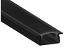 Aluminum profile for LED strip AL-80 2 meters black profile, black diffuser recessed LEDUA