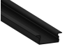 Aluminum profile for LED strip AL-80 2 meters black profile, black diffuser recessed LEDUA