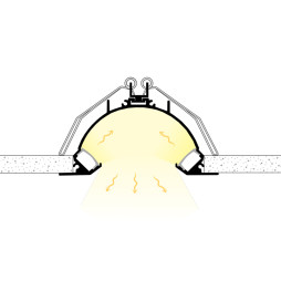 Aluminum profile for LED strip AL-33 1 meter anodized recessed ceiling, wall LEDUA
