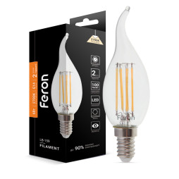 LED lamp Feron Filament LB-159 6W E14 2700K candle in the wind