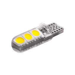 LED car lamp T10-5050-6smd in silicone white 12V LEDUA