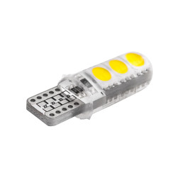 LED car lamp T10-5050-6smd in silicone white 12V LEDUA