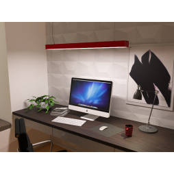 LED pendant linear lamp "N23-1000" 220V 27W 2500lm 6000k red LEDUA