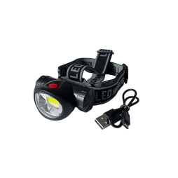 COB led head lamp LMF9321 with USB cable + switch (3 modes) + built-in battery 1200mah Lemanso
