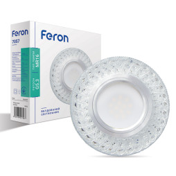 Built-in luminaire Feron 7057 under a lamp with backlight, transparent