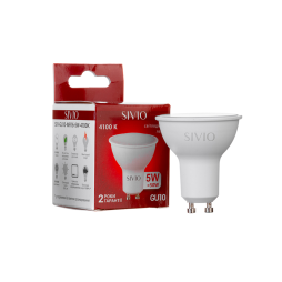 LED lamp GU10-MR16-5W-4100K 175-265V SIVIO